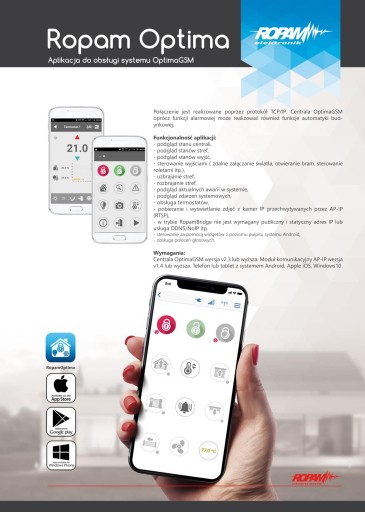 OptimaGSM-PS-D9M ПЛАТА УПРАВЛЕНИЯ СИГНАЛИЗАЦИЯМИ 8-40 ЛИНИИ ПИТАНИЕ GSM DIN ROPAM