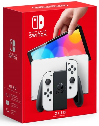 Nintendo SWITCH Oled 64 ГБ, белый + 4 игры + кольцо + стекло = ВЫГОДА