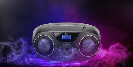Портативный радиоприемник DUAL CD DAB+ FM USB CD Bluetooth со светодиодной подсветкой Disco DPCR 20S