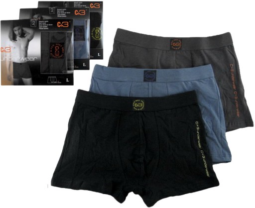 3 трусика BOXERS C+3 облегающего кроя 84–90 см + БЕСПЛАТНЫЕ бамбуковые носки TU- L