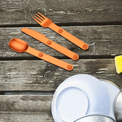 Набор столовых приборов для кемпинга, нож Spork, набор Spork, портативный, металлический, многоразовый
