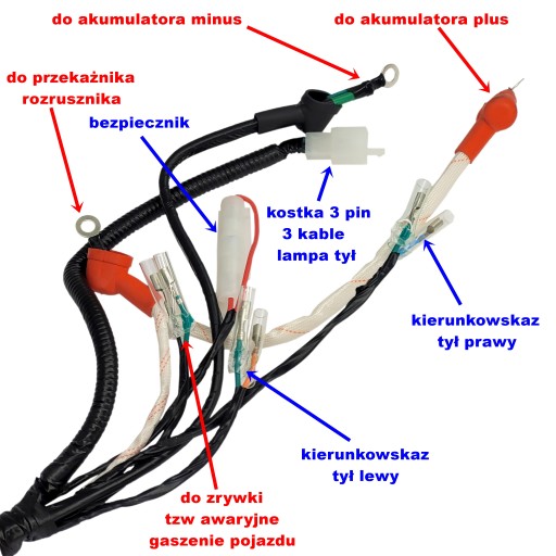 Instalacja Elektryczna Wiązka Atv Quad Bashan Barton Warrior Eagle SCHEMAT