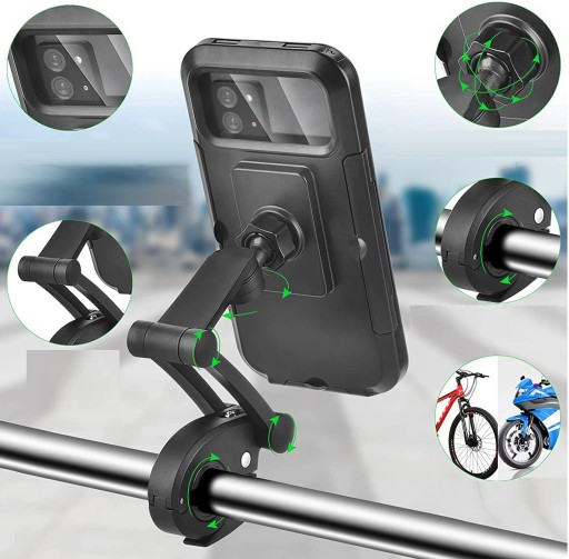 UCHWYT ROWEROWY MOTOCYKL NA TELEFON MONTOWANY NA KIEROWNICĘ ROWERU STABILNY