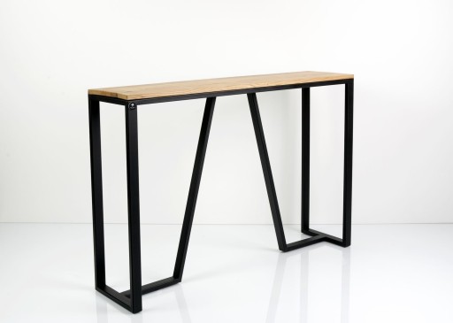 KONSOLA 150 CM RUSTYKALNA DREWNO LITE DĄB SKD-98
