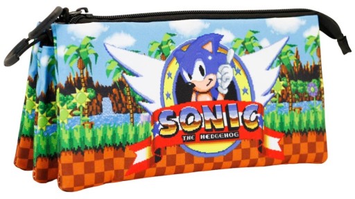 Пенал с 3 отделениями Sonic The Hedgehog Pouch