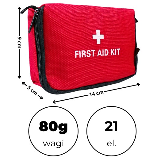 Аптечка первой помощи с MilTec First Aid Pack Mini RED 21 EL Travel