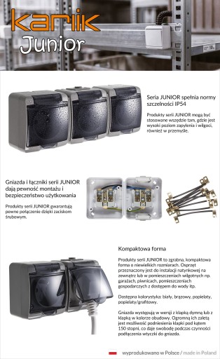 Карлик Юниор 3xgniądo N/T Herm IP54 Bronze 4GHE-3