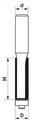 Двухлистовой резак. с нижней станиной Z=2 D=9,5xH=38/d=8