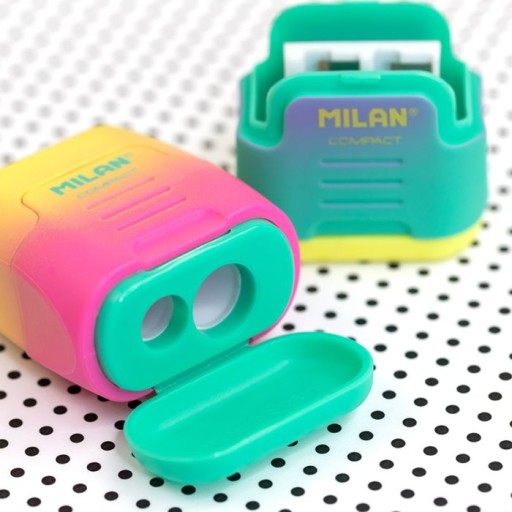 Двойная точилка Pastel COMPACT SUNSET MILAN с контейнером