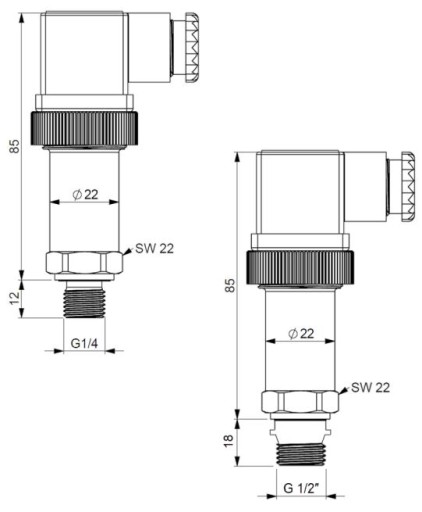 Przetwornik ciśnienia DLF10 V G1/2