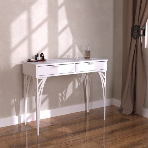 Туалетный столик Deco Loft с 2 ящиками, белый, белый
