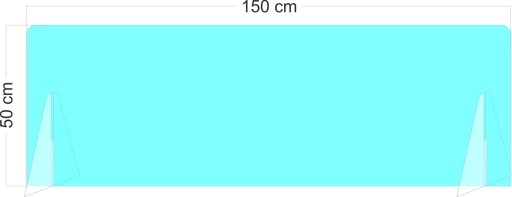 Pleksa osłona na ladę 120x50 pleksi 4mm