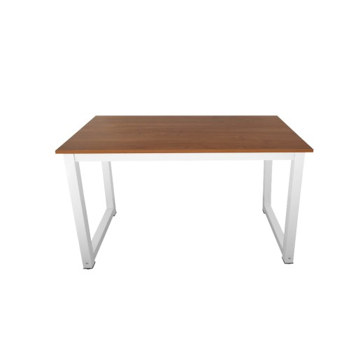 МЕТАЛЛИЧЕСКИЙ СТОЛ, БЕЛО-КОРИЧНЕВЫЕ НОЖКИ LOFT 60X120CM