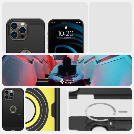 Чехол MagSafe Spigen Tough Armor MagFit — чехол MagSafe для iPhone 14 Pro Max (черный)
