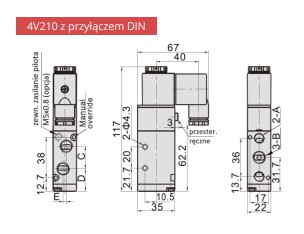 ELEKTROZAWÓR AIRTAC 4V210-08 EG 5/2 - 1/4- 24V AC