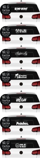Автомобильная наклейка на переднее заднее окно xl * Узоры * Цвета