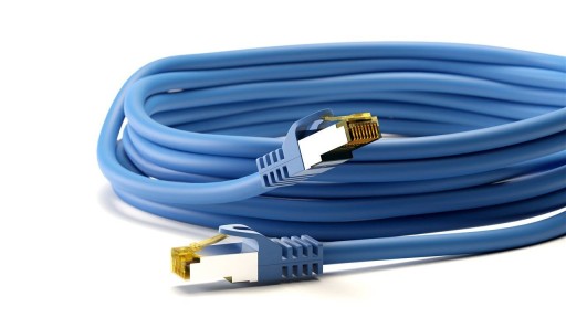 Патч-корд CAT 7 S/FTP LAN, синий — 20 м