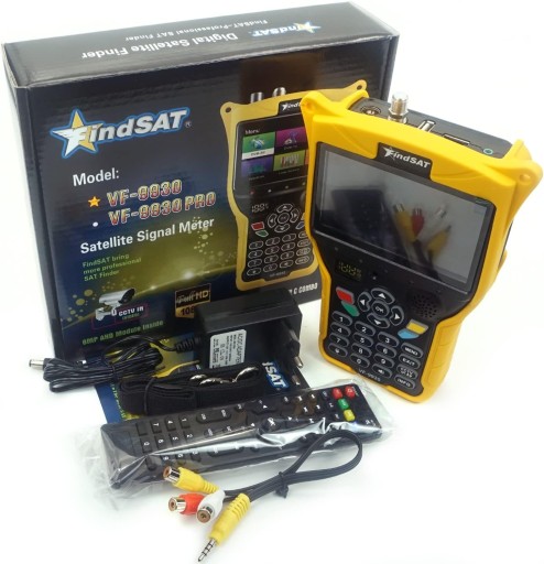 Спутниковый счетчик SAT Finder поддерживает DVB-S2/S/S2X/T2/T/C FindSat VF-9930Pro
