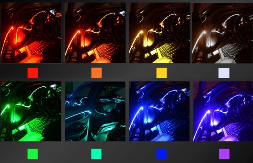 5 x 6M RGB EL WIRE ВНУТРЕННЕЕ ВОЛОКОННОЕ ОСВЕЩЕНИЕ