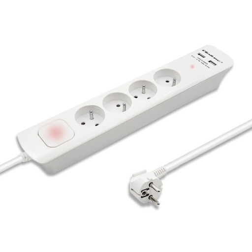 Удлинитель антипомпажный 4gn 2xUSB 1,8м