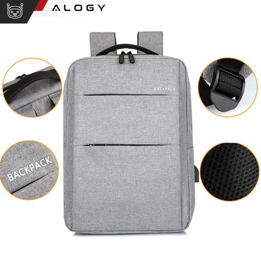 PLECAK MIEJSKI NA MACBOOK PRO AIR 15 LAPTOPA PODRÓŻNY USB POJEMNY BIZNESOWY
