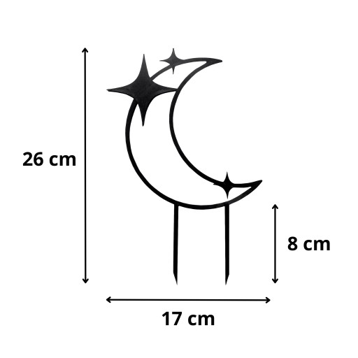Podpórki do kwiatów roślin podpórka podpora pergola KSIĘŻYC M - 26cm