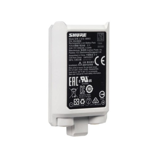 Shure SB903 — литий-ионный аккумулятор для передатчиков SLXD