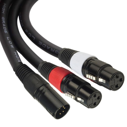 5-контактный разъем XLR «папа» на двойной 3-контактный разъем «мама»