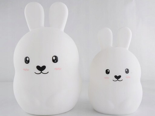 Ночной светильник SOFT RABBIT для детей, красочный СИЛИКОНОВЫЙ RGB светодиодный пульт дистанционного управления