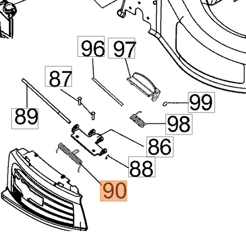 ПРУЖИНА БОКОВОЙ КРЫШКИ ДИСПЛЕЯ OLEO-MAC 66070493R G GV GMC 48 53 PK TK
