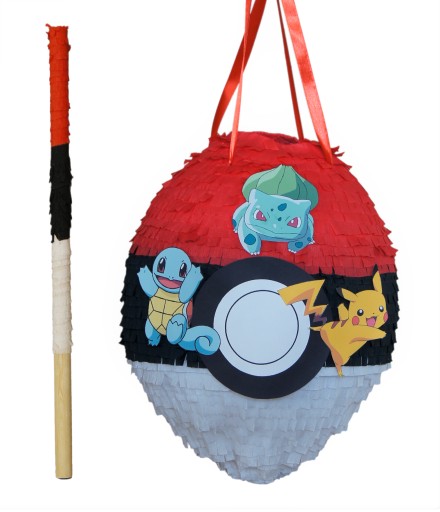 PINIATA POKEMON Bulbasaur Pikachu Squirtle + KIJ