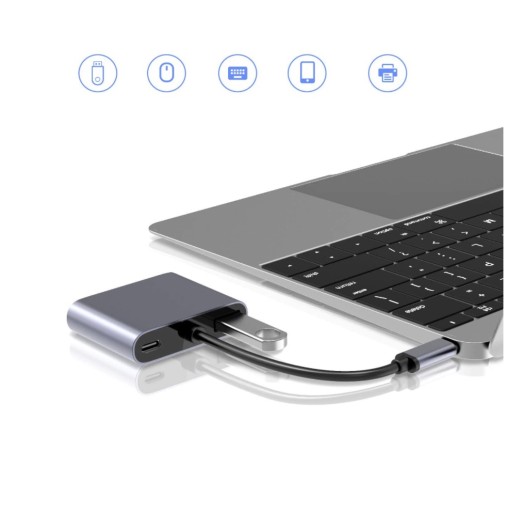 Адаптер USB-C Thunderbolt 3 или 4 4 в 1 HDMI 4K VGA USB 3.0 PD 100 Вт