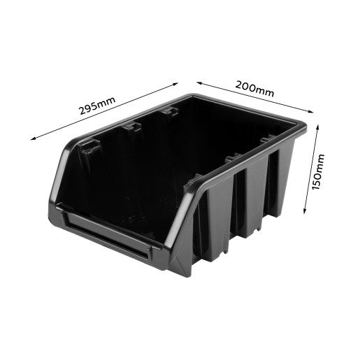 5x Контейнер для хранения 295x200x150 мм, гараж для мастерской