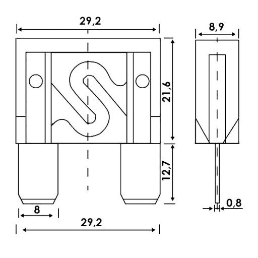 MAXGEAR MAXI ПЛАСТИННЫЙ ПРЕДОХРАНИТЕЛЬ 70А