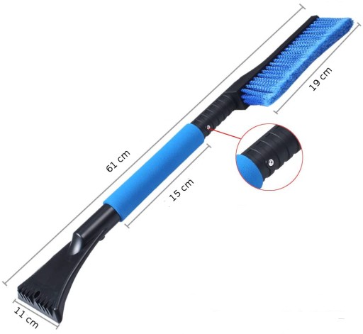 SKROBACZKA DO SZYB LODU SKROBAK SZCZOTKA ZMIOTKA DO ŚNIEGU 61cm SOLIDNA