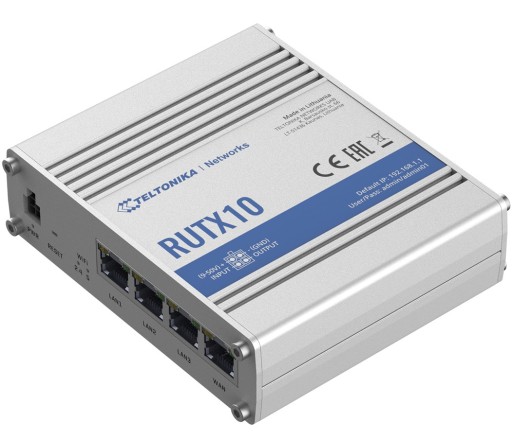 TELTONIKA Маршрутизатор RUTX10 3xLAN, 1xWAN, BLE, WI-FI