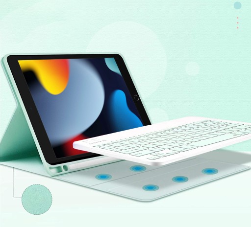 ЧЕХОЛ-КЛАВИАТУРА ДЛЯ APPLE IPAD 10,2 ДЮЙМА 9-ГО ПОКОЛЕНИЯ 2021 Г., ЗЕЛЕНЫЙ
