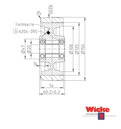 Koło Podporowe Jungheinrich PG 150/54-125/20 WICKE