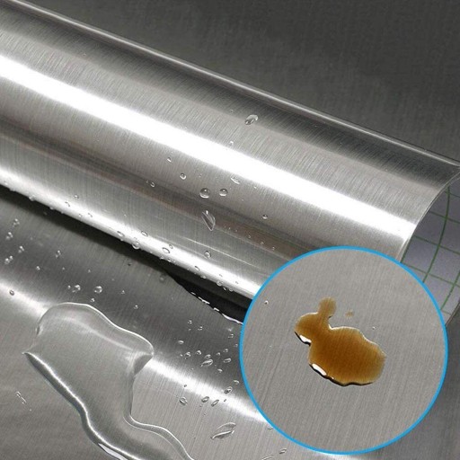 ФОЛЬГОВЫЙ ШПОН ДЛЯ ХОЛОДИЛЬНИКА INOX 500х60см