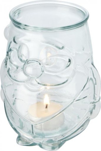 Świecznik świąteczny szklany na tealight szkło recykling Mikołaj AUTHENTIC