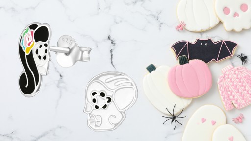 Srebrne Kolczyki Halloween Czaszka Calavera Kolczyki CZASZKI WKRĘTKI