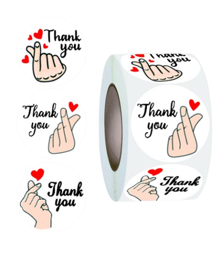 NAKLEJKI THANK YOU DZIĘKUJĘ 500szt