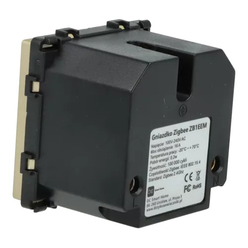МОДУЛЬ «УМНАЯ» РОЗЕТКА 230 В С ШТЕПЕРЕМ, ЗОЛОТАЯ, ZigBee, 1 фаза