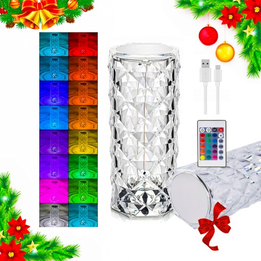 СВЕТОДИОДНАЯ СЕНСОРНАЯ ЛАМПА CRYSTAL DIAMOND RGB + ПУЛЬТ USB