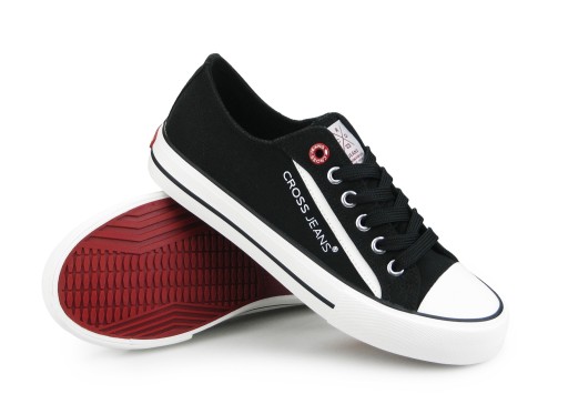 КРОССОВКИ, женские классические низкие кеды, черные CROSS JEANS LL2R4101C 37