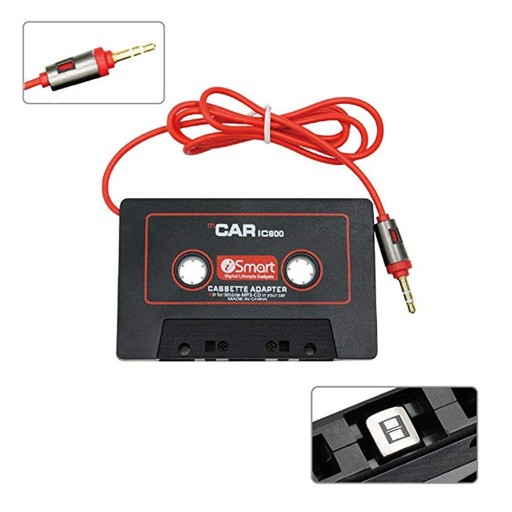 2x 3,5 mm Jack Stereo do samochodowej kasety audio AUX