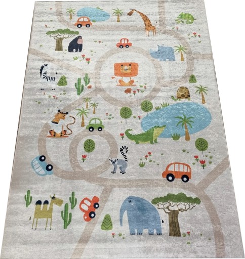 Dywan DIGITAL ULICA miasto 80x150 w ulice drogi auto w stylu boho safari