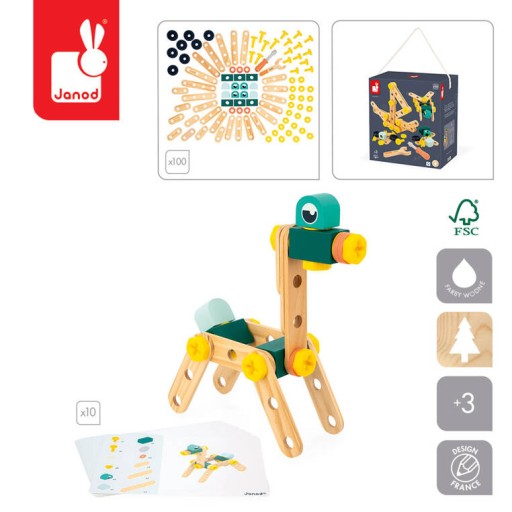 Brico'kids Janod - Конструктор 100 шт. для маленьких домашних мастеров