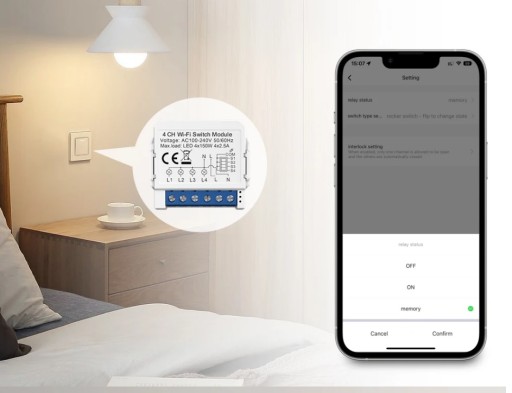 МОБИЛЬНОЕ РЕЛЕ WiFi РОЗЕТКА SMART TUYA 4 КАНАЛА 4x150Вт