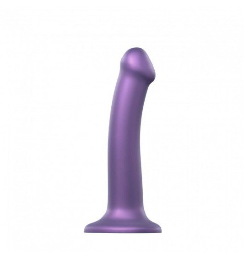 STRAP-ON ME Wibrujące Dildo Metallic Shine Purple